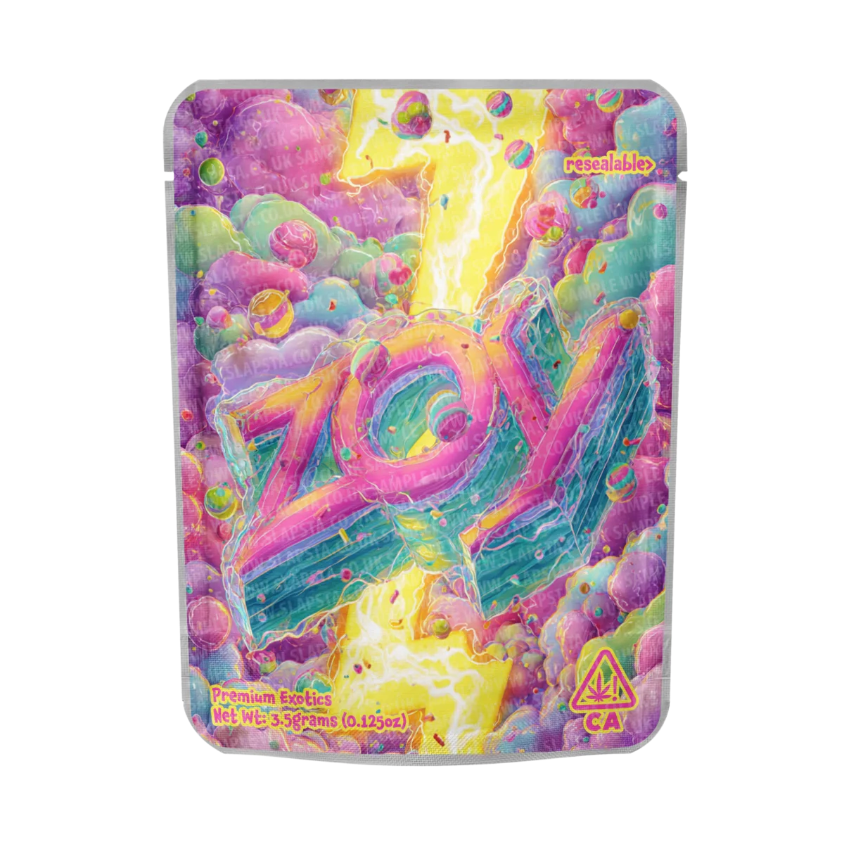 Zoy Mylar Pouches Pre-Labeled Zoy Mylar Pouches Pre-Labeled