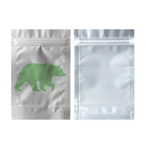 Large Clear Holographic Mylar Zipper Bag with Window