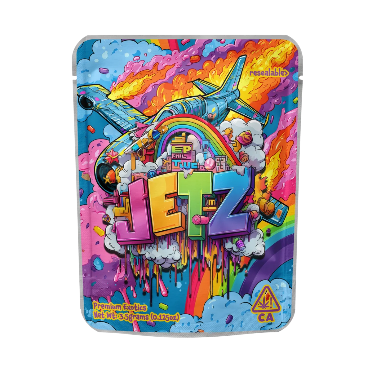 Jetz Mylar Pouches Pre-Labeled Jetz Mylar Pouches Pre-Labeled