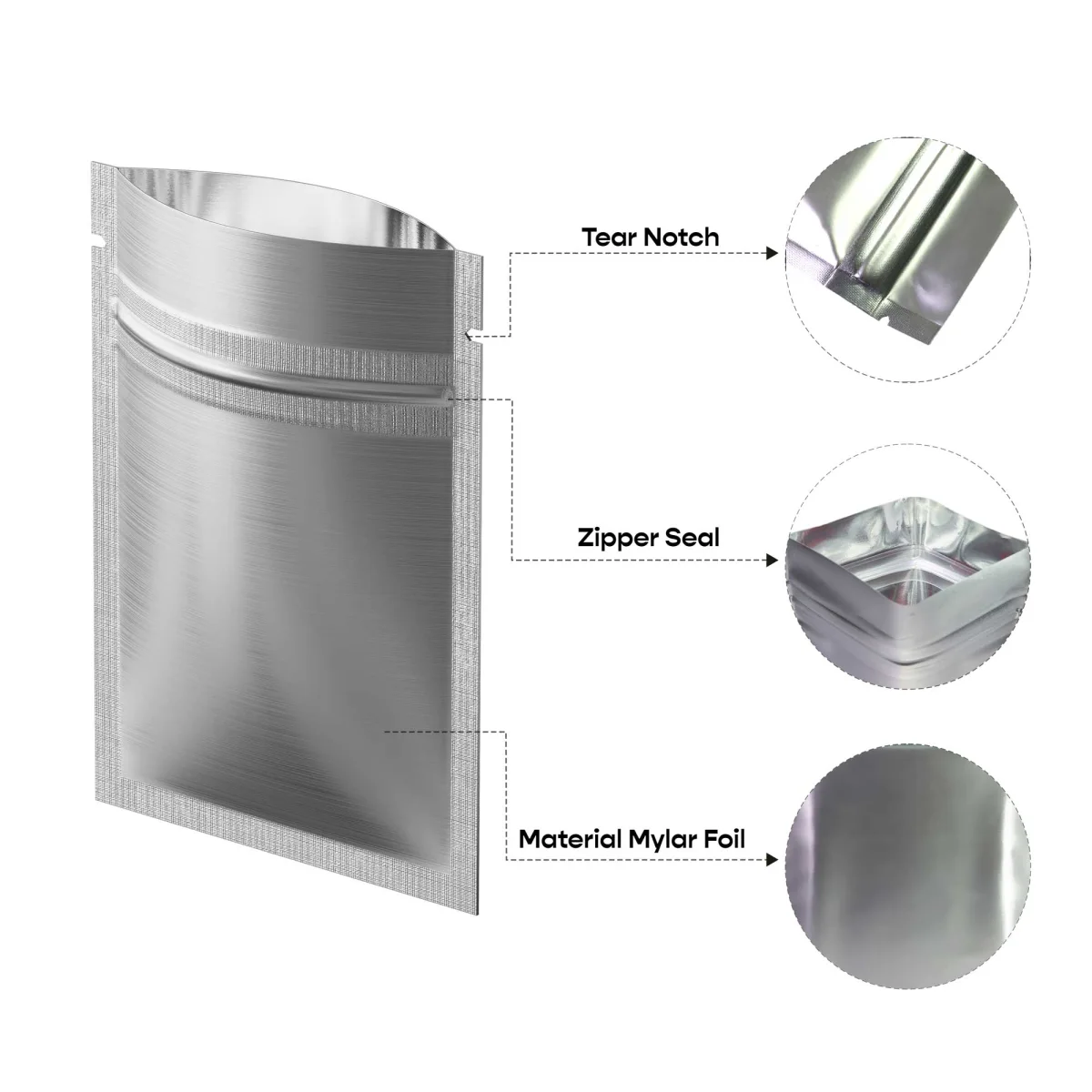 Custom Double-Sided Matte Colored Mylar Foil Bag Custom Double-Sided Matte Colored Mylar Foil Bag