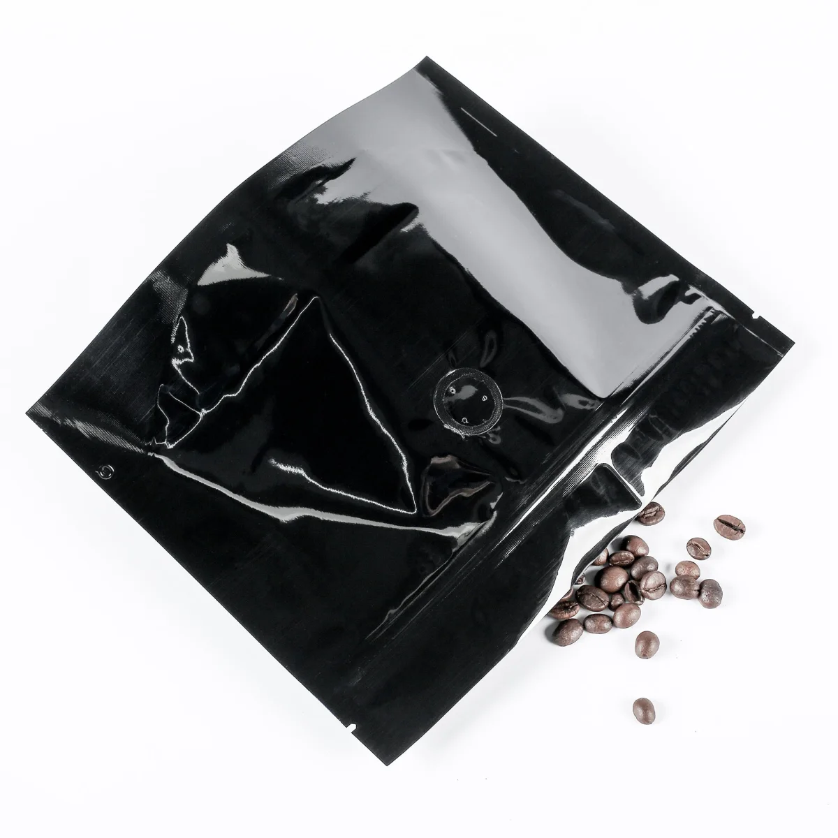 Glossy Black Horizontal Mylar Stand-Up Bag Glossy Black Horizontal Mylar Stand-Up Bag