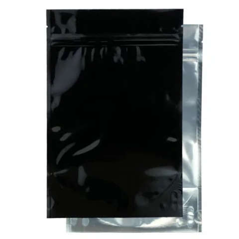1 Ounce Mylar Barrier Bags Black/Clear
