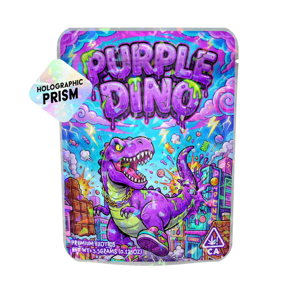 Purple Dino Mylar Sticker Packs Purple Dino Mylar Sticker Packs
