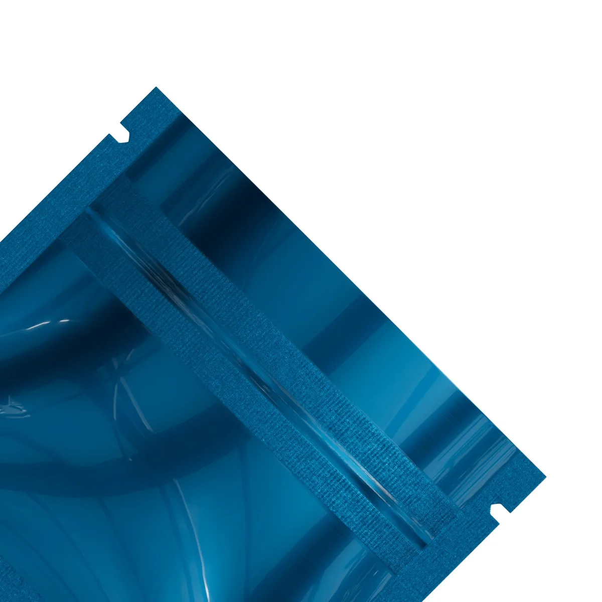 Glossy Lapis Blue Mini Mylar Flat Zipper Bag Glossy Lapis Blue Mini Mylar Flat Zipper Bag