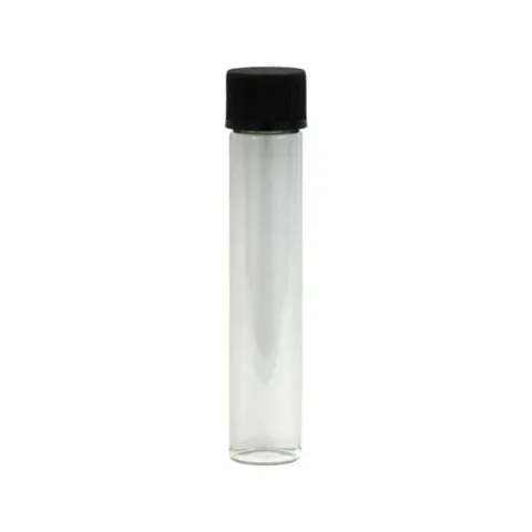 115 mm Glass Pre-Roll Tube with Black Child-Resistant Cap