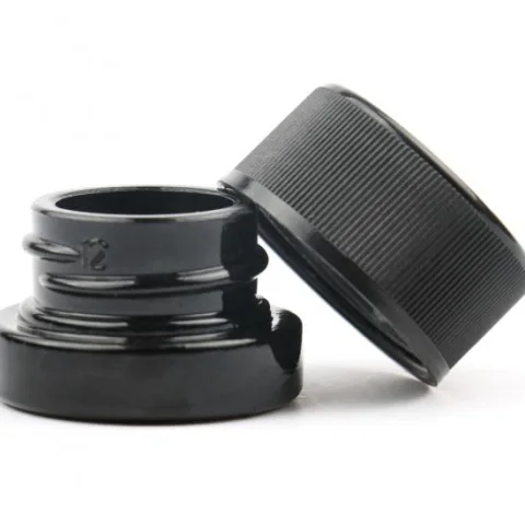 5 ml Child-Resistant Black Glass Jar