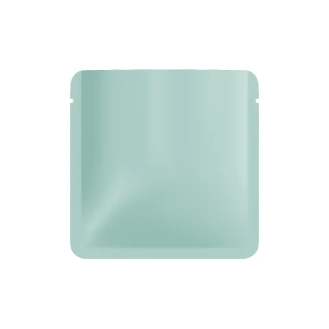 Matte Vintage Blue Square Foil Bag with Rounded Corners