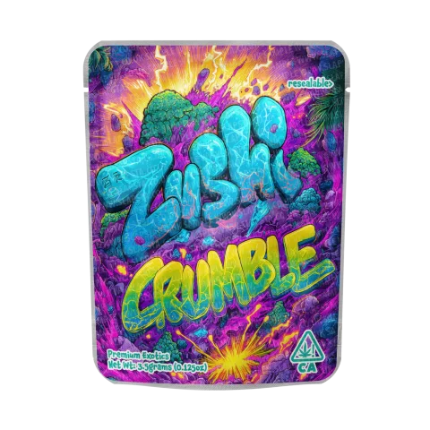 Zushi Crumble Mylar Pouches Pre-Labeled