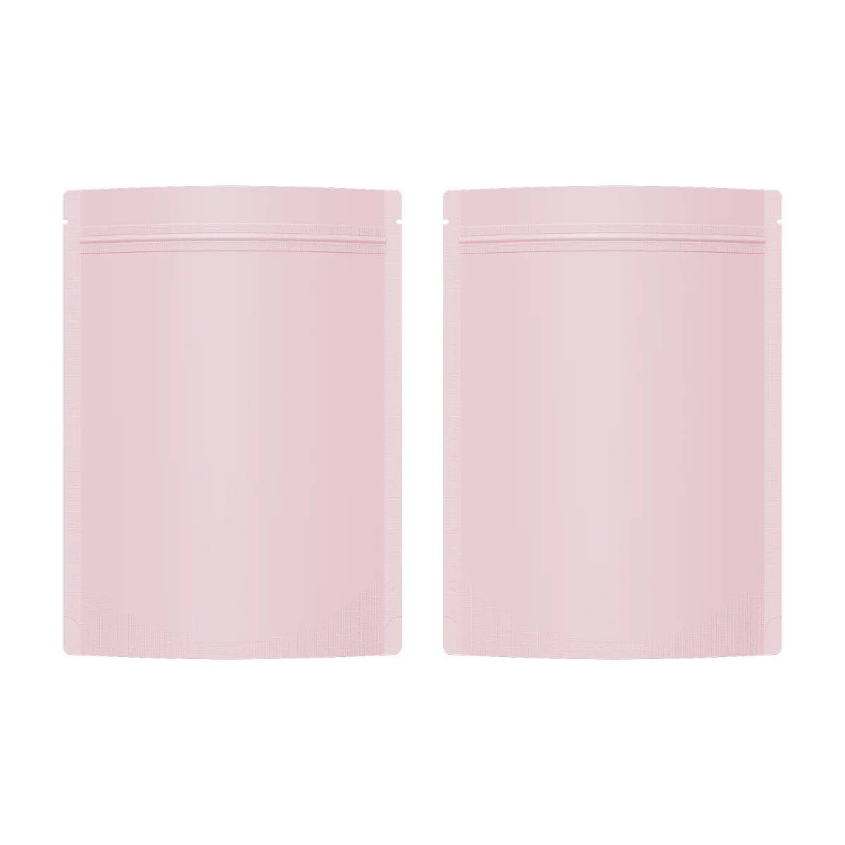 Matte Pink Mylar Stand-Up Bag with Rounded Corners Matte Pink Mylar Stand-Up Bag with Rounded Corners