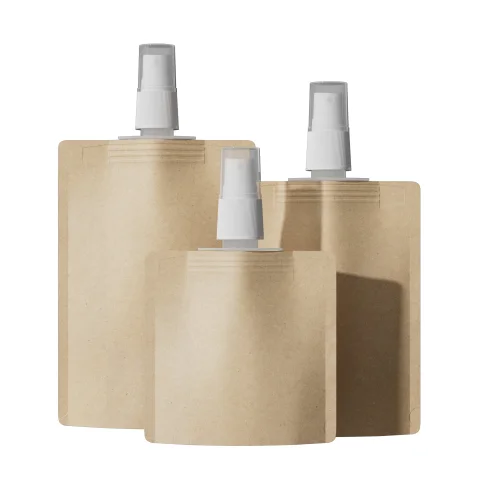 Brown Kraft Stand-Up Pouch with Fine Mist Sprayer
