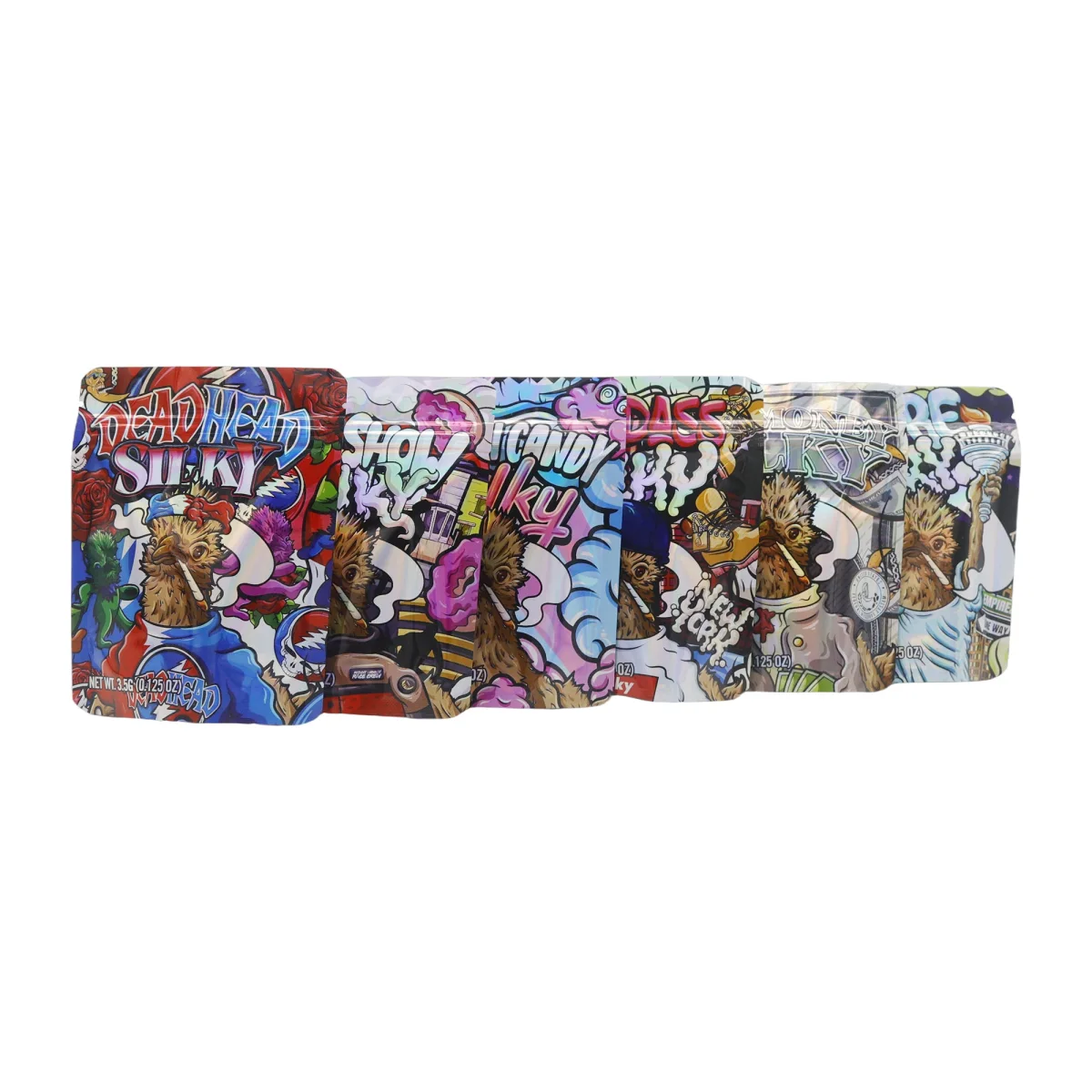 Silky Design Holographic Smell-Proof Foil Stand-Up Bag Silky Design Holographic Smell-Proof Foil Stand-Up Bag