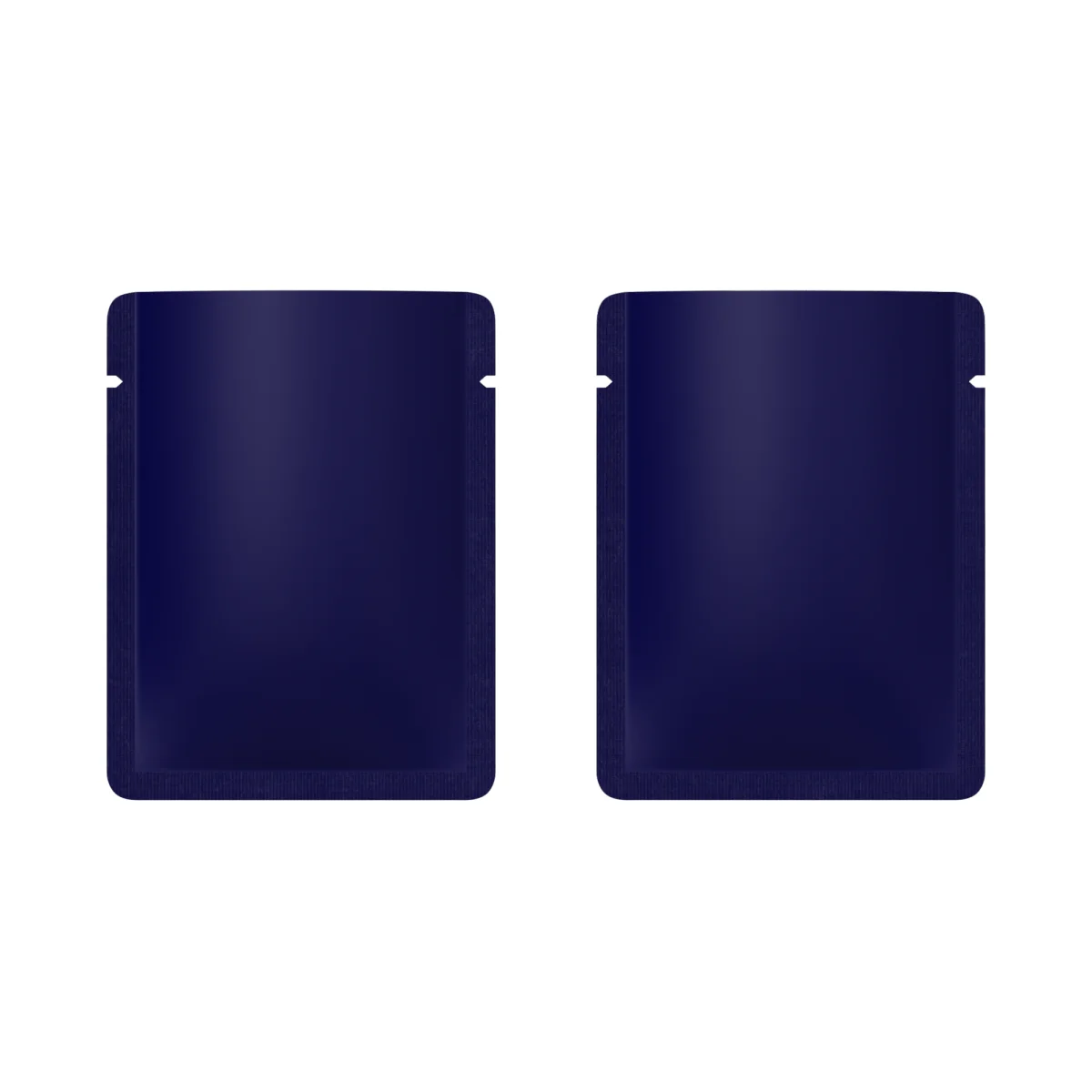 Matte Deep Indigo Blue Aluminum Bottom-Fill Sample Bag Matte Deep Indigo Blue Aluminum Bottom-Fill Sample Bag