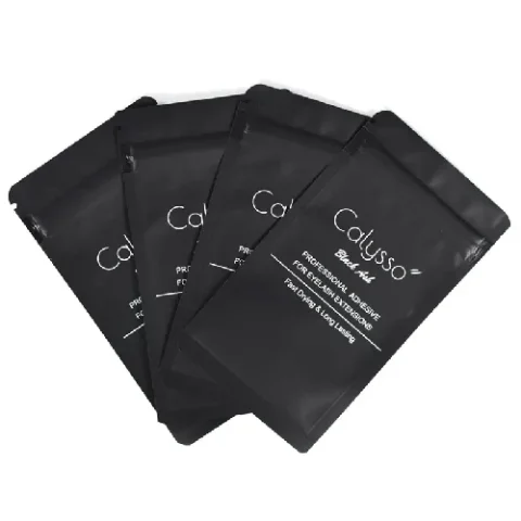 Matte Black Resealable Small Packaging Bag with Zipper