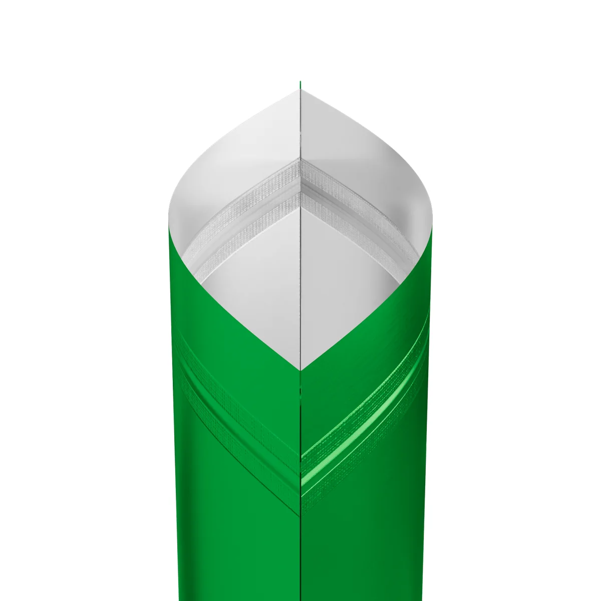 Matte Sea Green Mylar Stand-Up Bags with Rounded Corners Matte Sea Green Mylar Stand-Up Bags with Rounded Corners