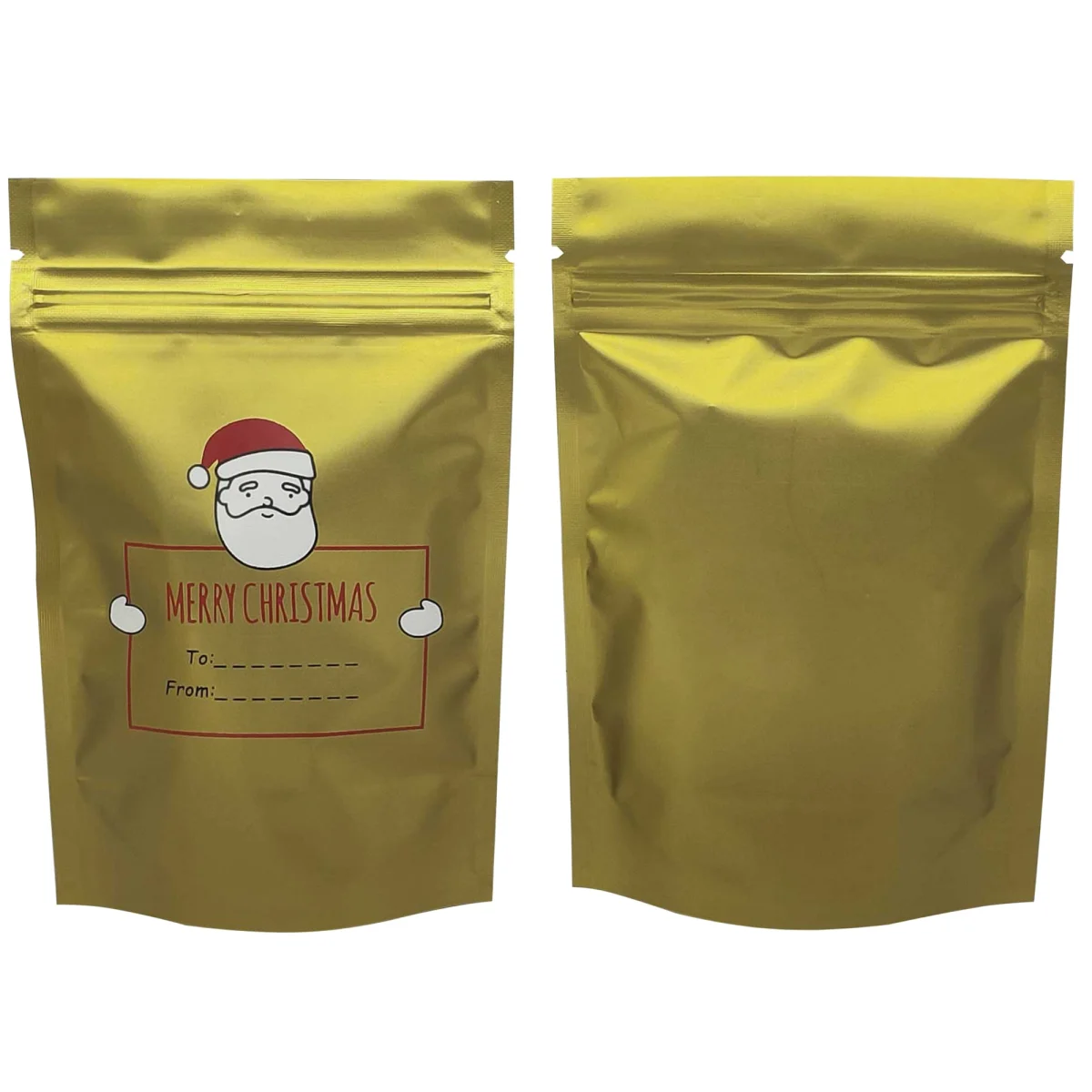 Double-Sided Matte Christmas Mylar Stand-Up Bag Double-Sided Matte Christmas Mylar Stand-Up Bag