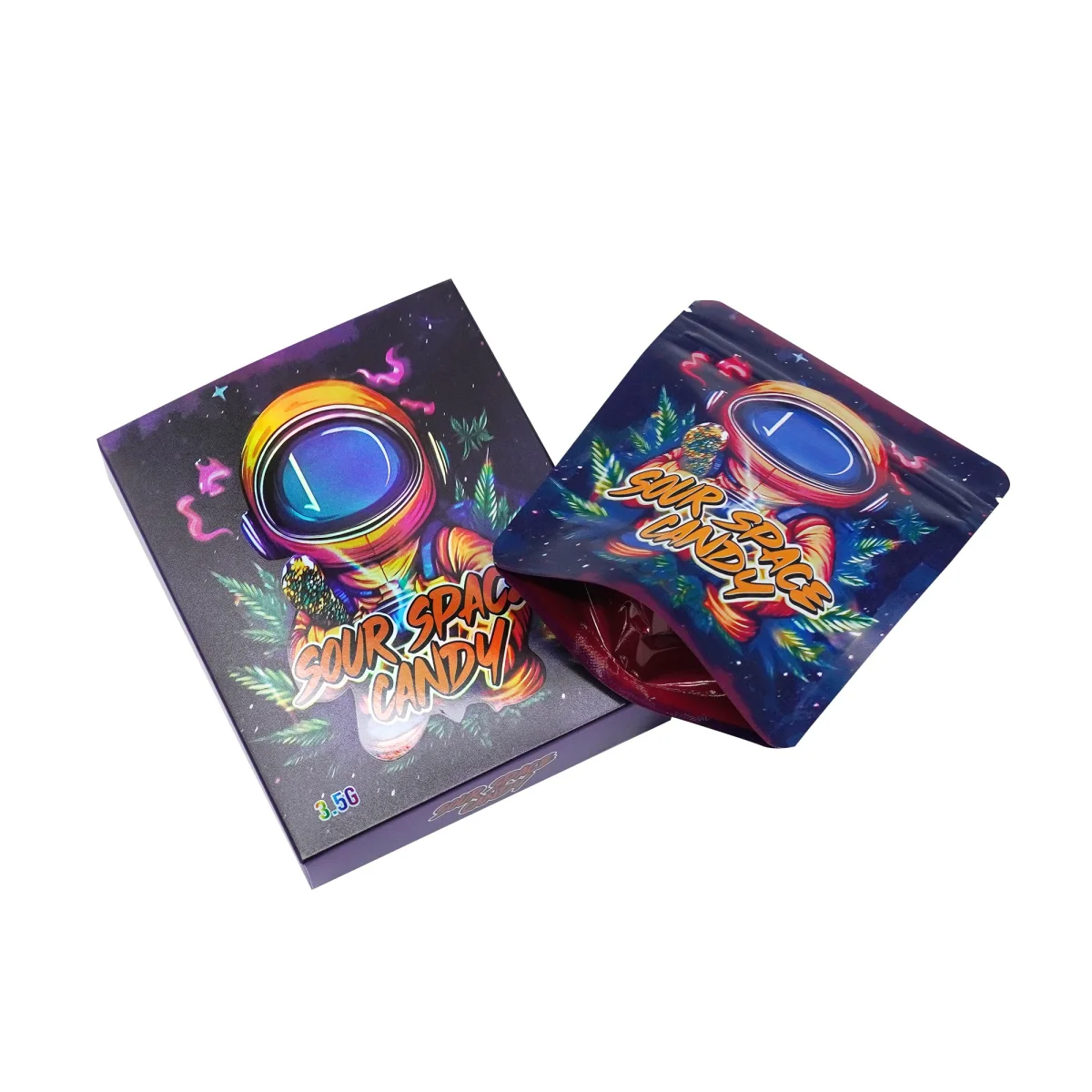 Space Candy Design Holographic Foil Stand-Up Bag Space Candy Design Holographic Foil Stand-Up Bag