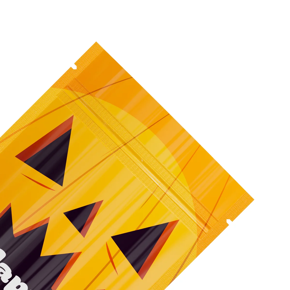 Glossy Halloween Pumpkin Print Mylar Packaging Bag