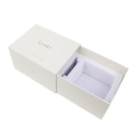 Custom Logo Solid Color Embossed Paper Drawer Gift Box