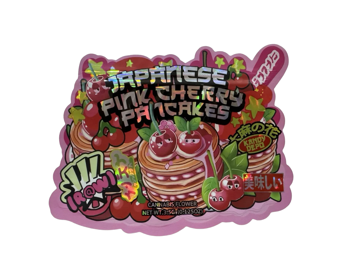 Japanese Pink Cherry Pancakes Mylar Bags 3.5g Kandy Depo Japanese Pink Cherry Pancakes Mylar Bags 3.5g Kandy Depo