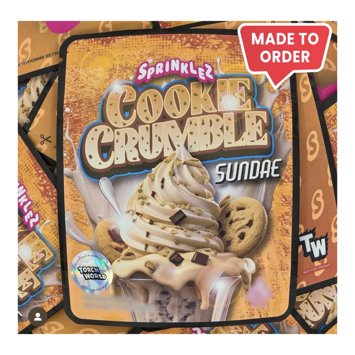 Cookie Crumble Sundae 3.5g Mylar Bags Sprinklez Torch World Cookie Crumble Sundae 3.5g Mylar Bags Sprinklez Torch World