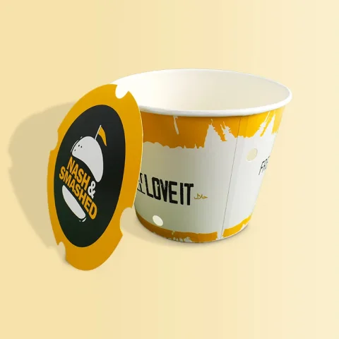 White Double-Wall Paper Fried Chicken Bucket