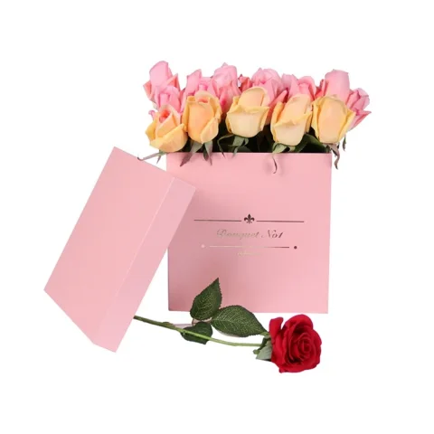 Custom Square Flower Box with Lid and Base