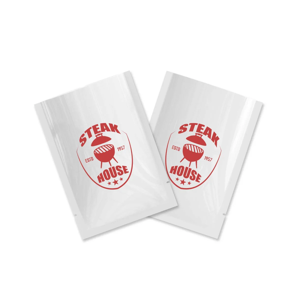 Custom White Polyethylene Open-Top Bag with Window Custom White Polyethylene Open-Top Bag with Window