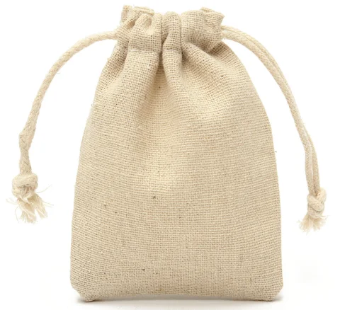 Burlap Jute Drawstring Jewelry Pouch