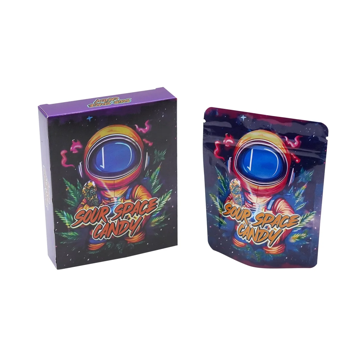 Space Candy Design Holographic Foil Stand-Up Bag Space Candy Design Holographic Foil Stand-Up Bag