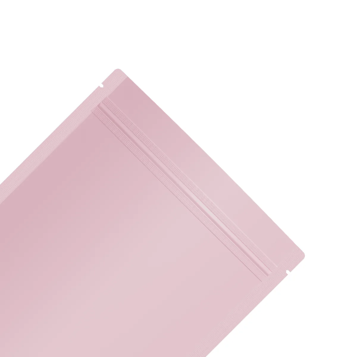 Matte Pink Mylar Stand-Up Bag with Rounded Corners Matte Pink Mylar Stand-Up Bag with Rounded Corners