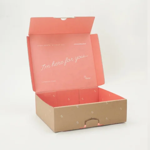 Custom Pink Recycled Paper Cosmetic Packaging Box