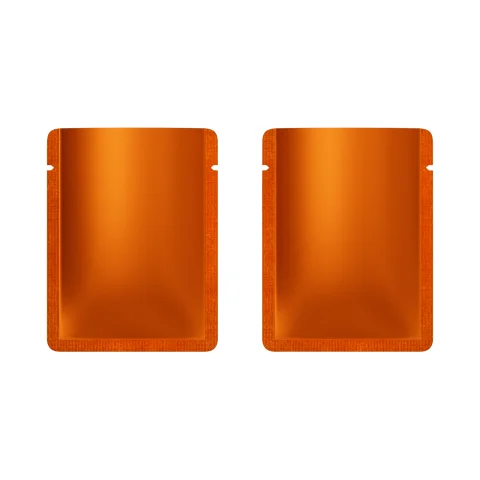 Matte Tiger Orange Aluminum Bottom-Fill Sample Bag