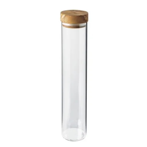 Glass Pre-Roll Tube with Bamboo Lid