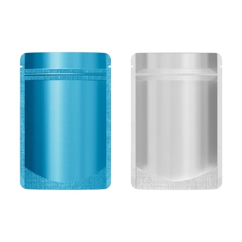Electric Blue Metallic Mylar Stand-Up Bag