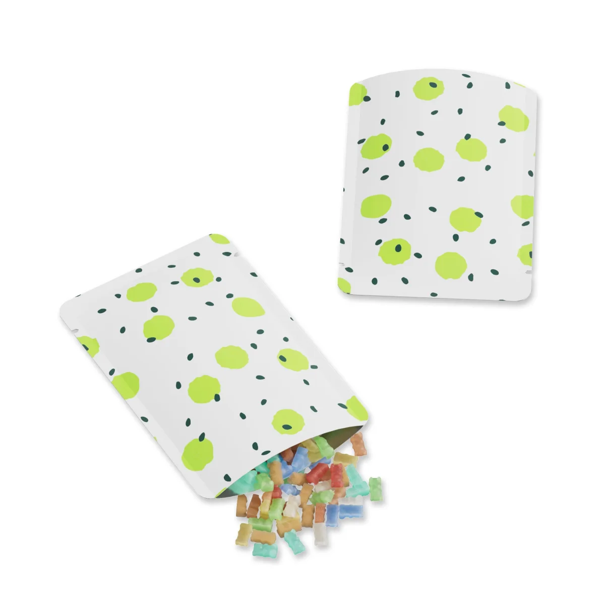 Colorful Polka Dot Aluminum Open Top Bags