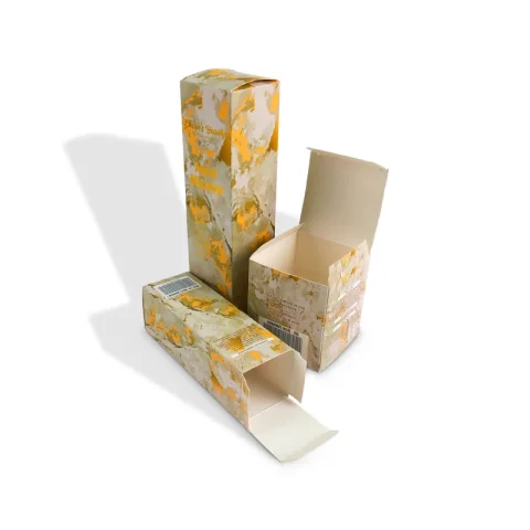 Custom Art Paper Tuck-End Gift Box with Gold Foil Logo