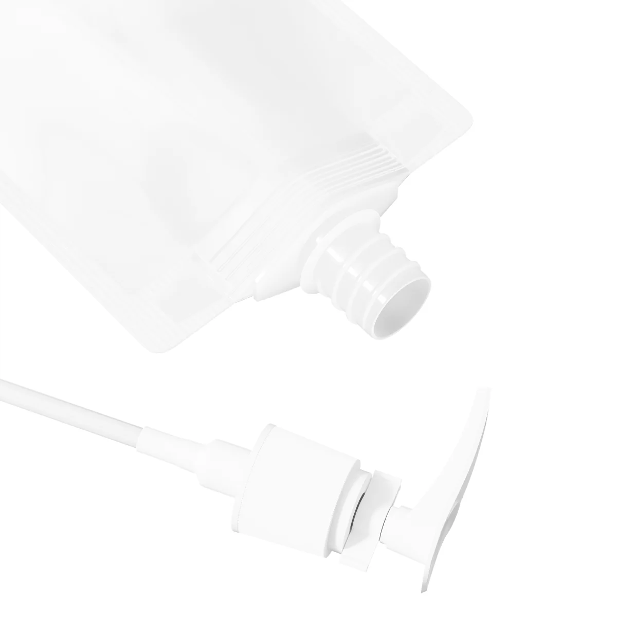 Frosted Translucent Stand-Up Pouch with Pump Dispenser Frosted Translucent Stand-Up Pouch with Pump Dispenser