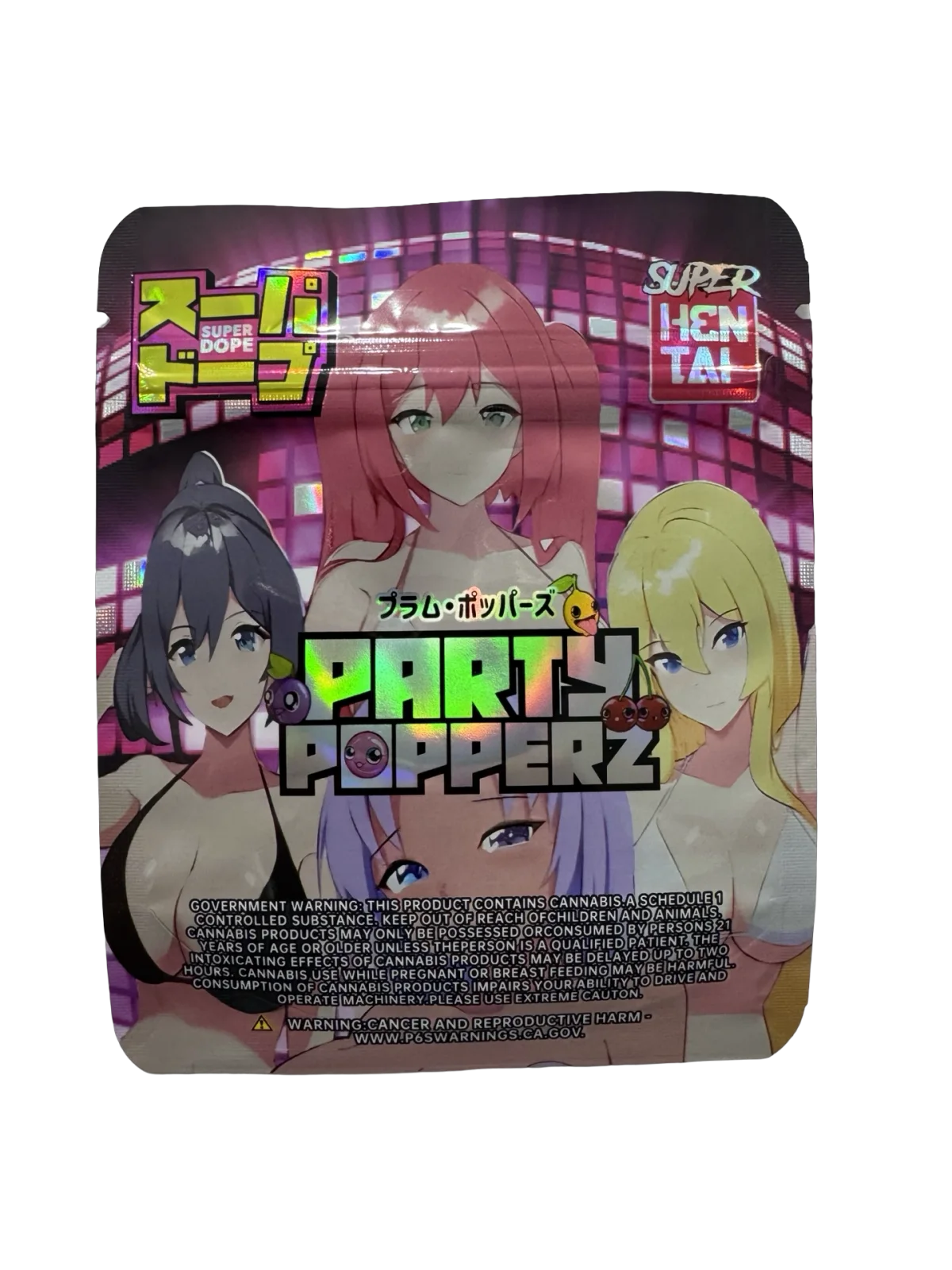 Party Popperz Mylar Bags 3.5g Super Dope Party Popperz Mylar Bags 3.5g Super Dope