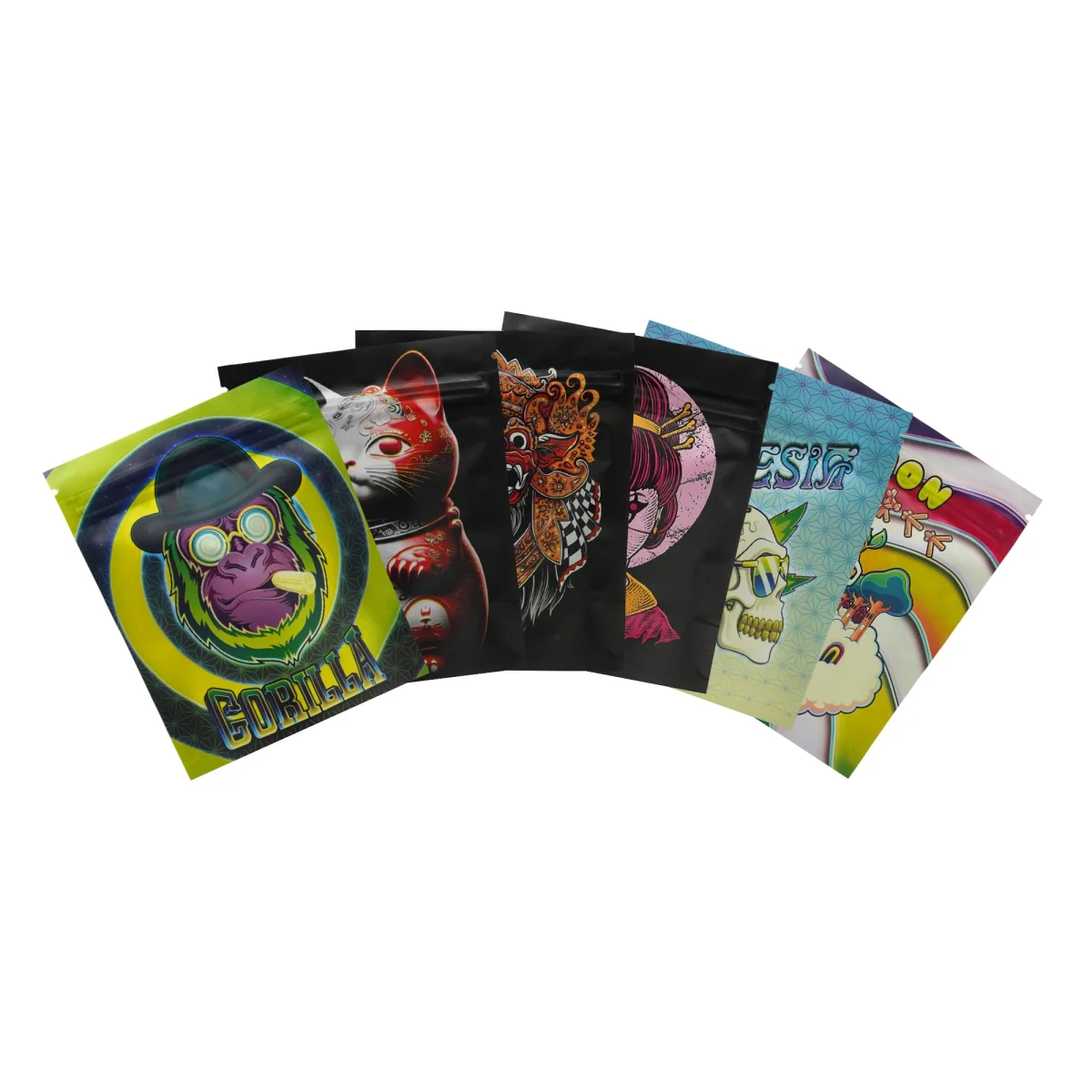 Matte Mystic Design Smell-Proof Mylar Stand-Up Bag Matte Mystic Design Smell-Proof Mylar Stand-Up Bag