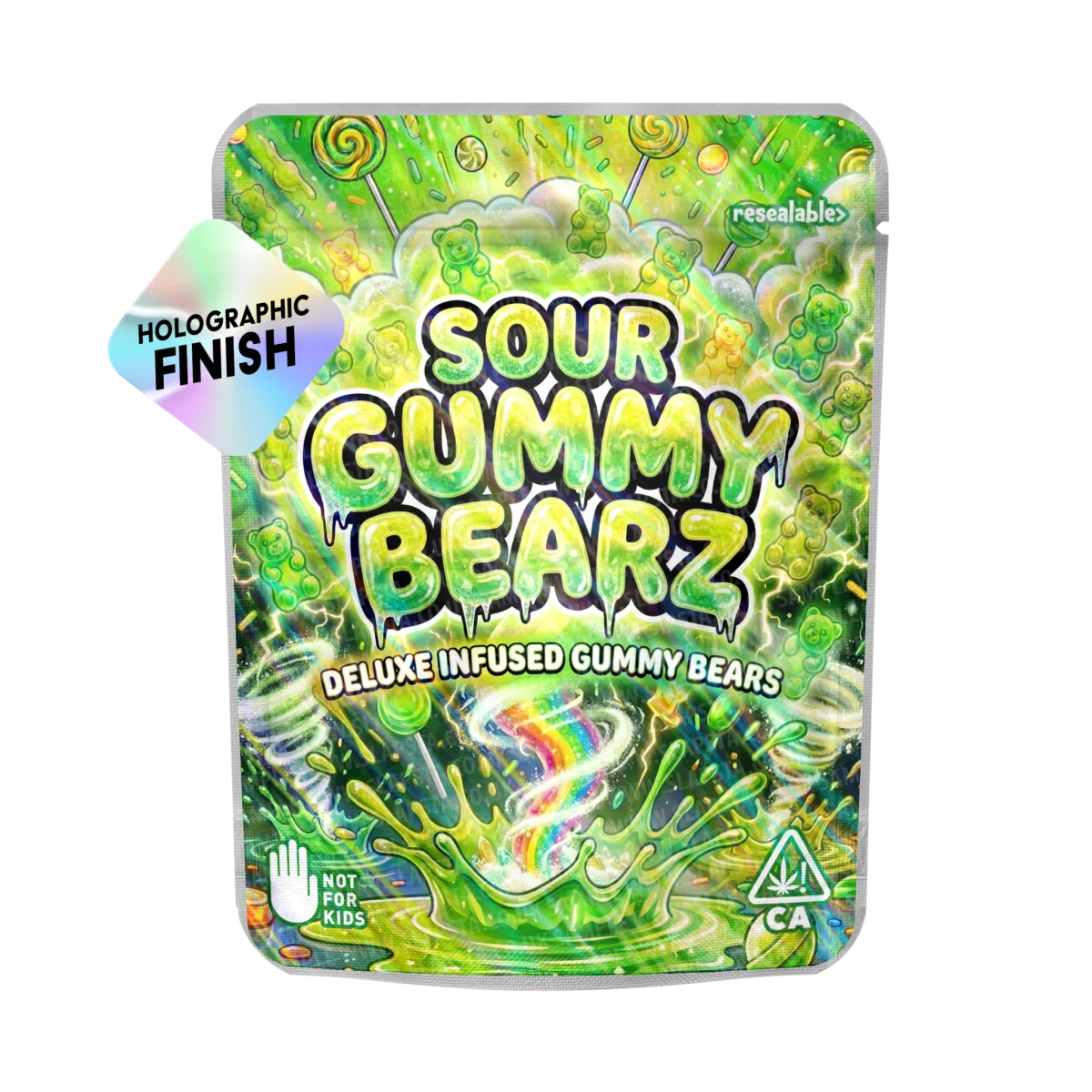 Sour Gummy Bearz Mylar Sticker Packs Sour Gummy Bearz Mylar Sticker Packs