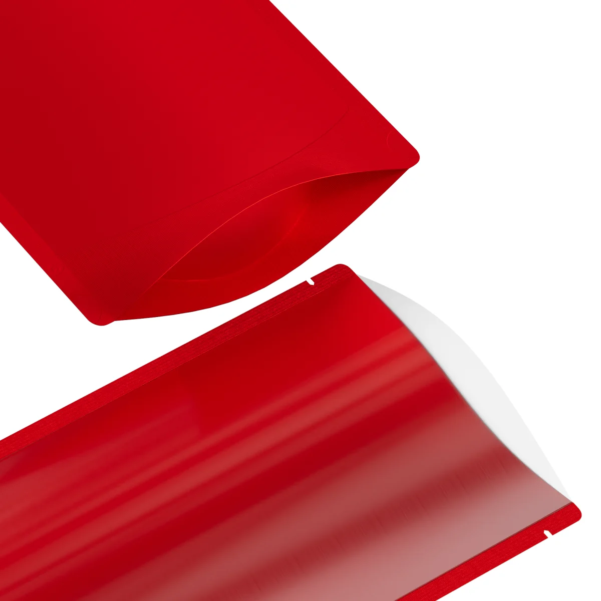 Matte Plastic Open-Top Stand-Up Bag with Rounded Corners