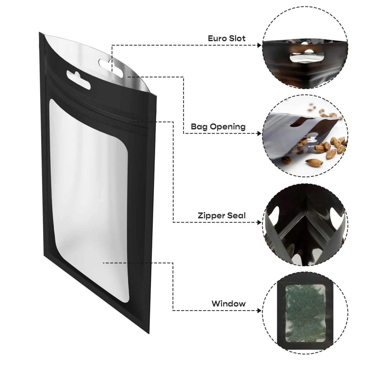 Custom Matte Mylar Flat Zipper Bag Custom Matte Mylar Flat Zipper Bag