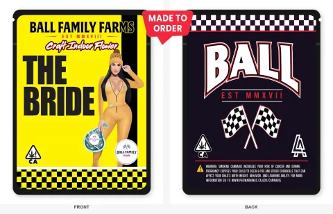 The Bride 3.5g Mylar Sticker Bags Ball Family Farms