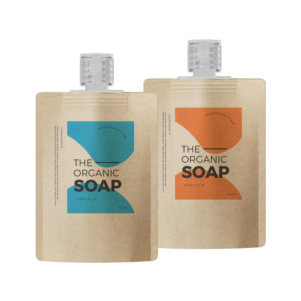 Custom Brown Kraft Bottle Pouch with Top Spout Custom Brown Kraft Bottle Pouch with Top Spout