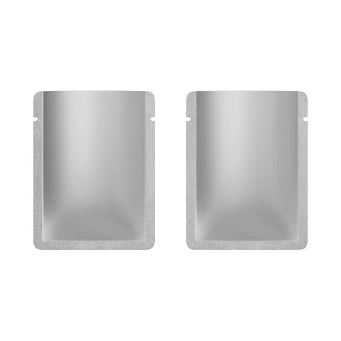 Matte Steel Silver Aluminum Bottom-Fill Sample Bag