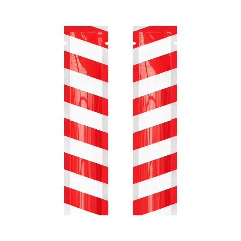 Red Christmas Candy Packaging Bag with Clear Window