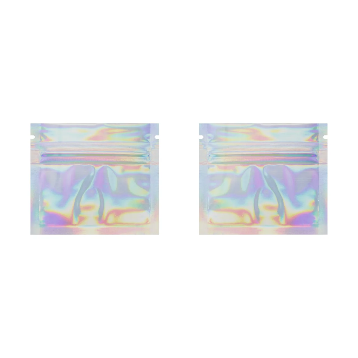 Diamond Holographic Mini Mylar Flat Zipper Bag Diamond Holographic Mini Mylar Flat Zipper Bag