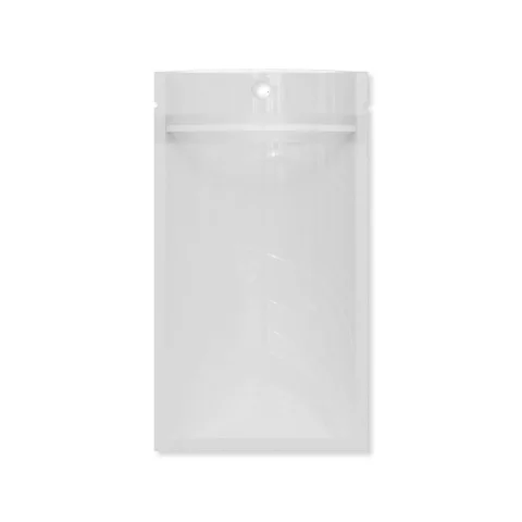 Customizable Glossy Half Clear Kraft Flat Zipper Seal Bags