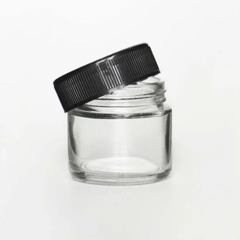 Child-Resistant Clear Glass Jar