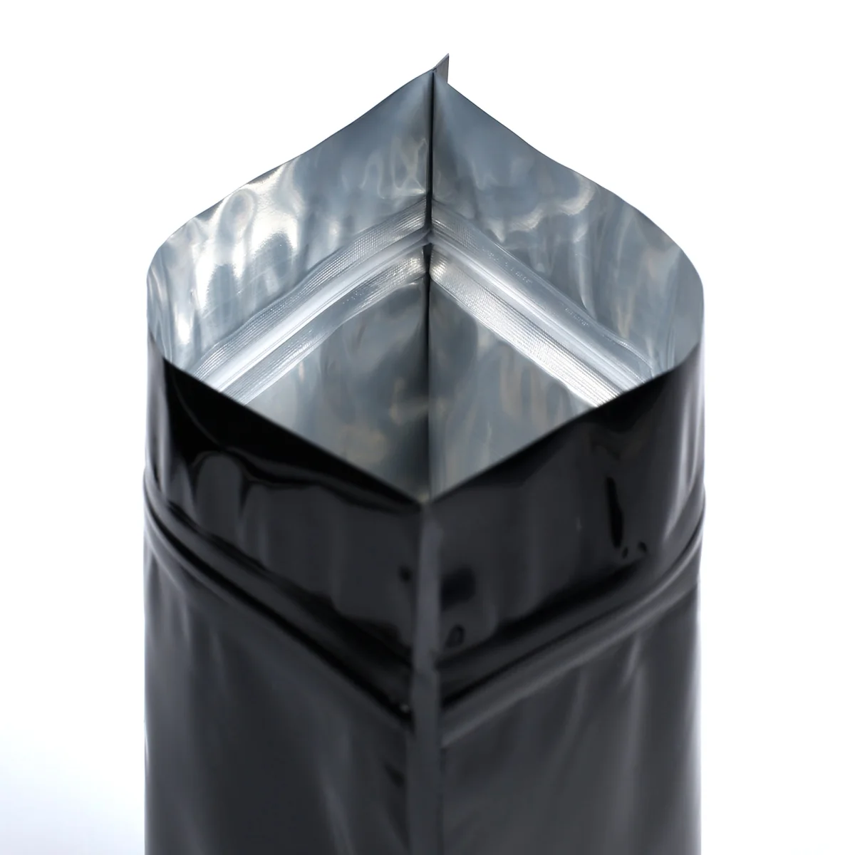 Glossy Black Horizontal Mylar Stand-Up Bag Glossy Black Horizontal Mylar Stand-Up Bag